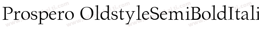 Prospero OldstyleSemiBoldItalic字体转换